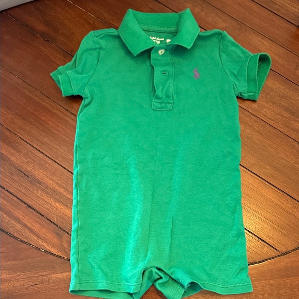 Ralph Lauren Emerald Green Polo Romper